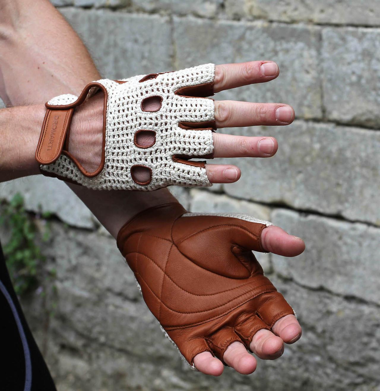 Leather cheap cycling mitts